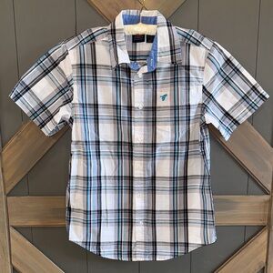 Wrangler striped short sleeve oxford button up